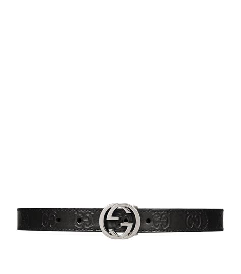 gucci children metallic gg belt